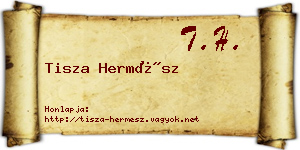 Tisza Hermész névjegykártya
